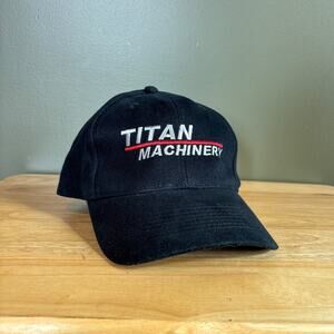 Vintage Titan Machinery Case IH Black Headshots Strapback Hat